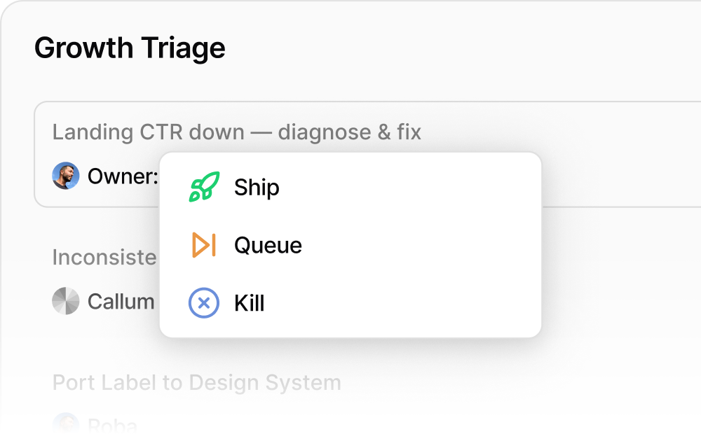 Paid acquisition workflow and testing loops